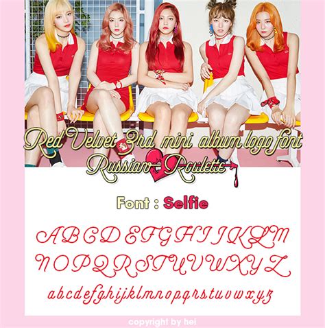red velvet russian roulette font